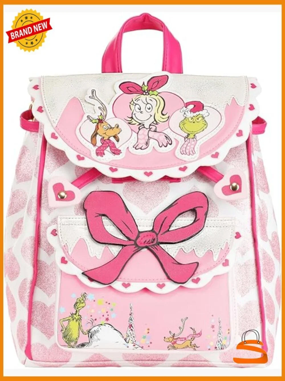 Dr. Seuss Cindy Lou Who Pink Mini Backpack - Officially Licensed Whoville Bag